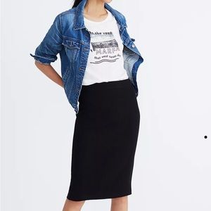 Madewell ribbed pencil skirt